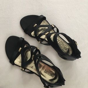 Black and Gold JLo Sandals